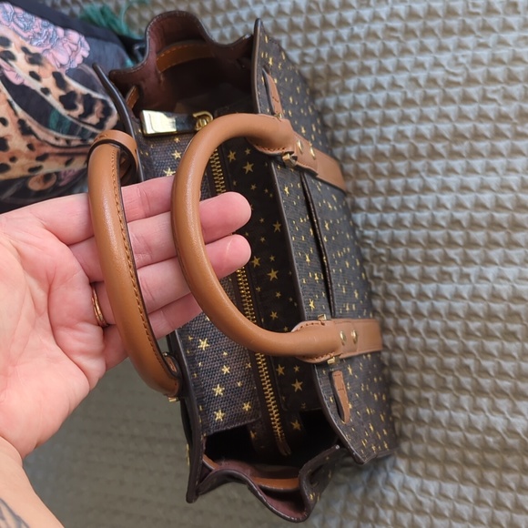 ⚡ FLASH SALE - Michael Kors Nouveau Hamilton Star Embellished Logo Satchel - Picture 8 of 15